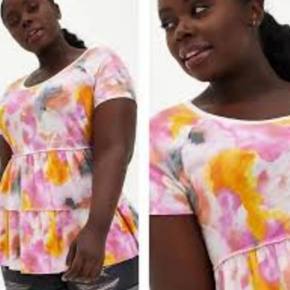Torrid Women's Tiered Babydoll T-shirt - Picture 2 of 12
